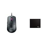 Roccat Burst - Extrem leichte Optical Core Gaming Maus, schwarz & Kanga Mini - Choice Cloth Gaming Mousepad (Maße: 265 x 210 x 2mm), schw