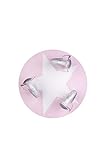 LED Deckenleuchte rosa mit Stern weiß für 3x LED Lampe max 40 W