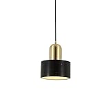 TTKDD Mini-Marmor-Metallschirm E27 Moderne Pendelleuchte, Leuchten für Kücheninsel-Hängeleuchte, G