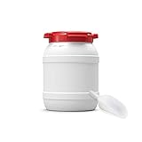 Futtertonne für Tierfutter mit Deckel & Schaufel | Große Öffnung | Tierfutterbehälter | Futtercontainer | Futterbox | HDPE | Top-Qualität (6 Liter)