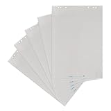 Landre recycling Flipchart-Papier, kariert, mit 20 Blatt je Block, 5er Pack