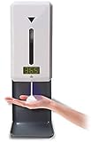 Automatischer Seifenspender Wandmontage Mit Sensor, 1000ml Medizinischer Desinfektionsspender Auffangschale Seifenspender für Küchen Krankenhaus Büro Öffentliches Gebiet (Temperaturanzeig Foam Type)