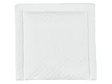 KraftKids Wickelauflage in Musselin Stepp Weiß, Wickelunterlage 75x70 cm (BxT), Wickelk