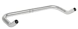 P4B | Bullhorn Fahrrad Lenker | 25,4 mm | Bullhorn Form | Aluminium poliert | Silber eloxiert | Bahn/Fixie Fahrrad Lenk