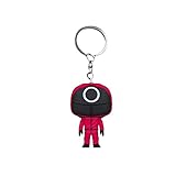 3 Stück Squid Game Anhänger Ornamente, rund sechs Anhänger Masked Man Anhänger Rucksack Dekoration Auto Anhänger Horror Spiel Tintenfisch Spiel Surrounding Zubehö