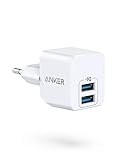 Anker PowerPort Mini Duales Wandladegerät, Extrem kompaktes USB-Ladegerät, 2,5A Leistung für iPhone XS/XS Max/XR/X / 8/7 / 6 / Plus, iPad Pro/Air 2 / Mini 4, Samsung,