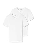 Schiesser Herren T-Shirt 2er Pack - V-Ausschnitt, S-3XL Weiß XL