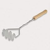 HOFMEISTER® Kartoffelstampfer, Metallwellen, 36 cm, für Kartoffeln, Gemüse, Kartoffelklößen & Kartoffelpüree, robuster Kartoffelquetscher aus Europa, 100% Made in EU, Buchenholz-G