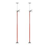 Grafner Teleskopstütze, 2er Set, stufenlos ausziehbar von 115 – 290 cm, Einhandbedienung, belastbar bis 30 kg, mit Blitz-Spanner, Einhandstütze Montagestütze Deckenstütze Baustütze Trockenb