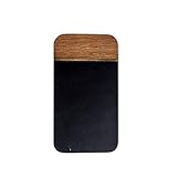 Chenhan Badezimmer tablett Kreative Eitelkeit Arbeitsplatte Tray rechteckig Rock Matte schwarz Massivholz Spleißkabel Badezimmer Vanity Organizer Parfüm Tablett Wohnkultur Schmucktablett (Color : B)