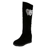 Ydsxlp Winterschuhe Damen Warme Gefüttert Langschaftstiefel mit Reißverschluss Schneestiefel Klassische Winterstiefel Warme Schuhe Baumwollstiefel Mode Damen-Boots Halbhohe Lange S