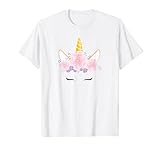 Einhorn-Gesichts T-Shirt | Einhorn Geschenk zum Geburtstag T-S