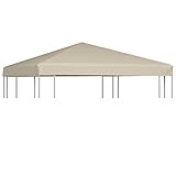 Pavillon Top Cover Überdachung Ersatzdach oder Outdoor Gartenpavillon Teile, 310 g/m², Beige 3x3