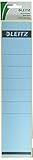 Leitz Rückenschild selbstklebend für Standard- und Hartpappe-Ordner, 10 Stück, 80 mm Rückenbreite, Langes und breites Format, 62 x 285 mm, Papier, blau, 16400035