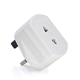 NiseWuds USA nach UK-Steckdosen-Adapter konvertiert 3-Pin-USA-Stecker auf 2 PRAG-Erde-Britische Wandstecker 1pc weiÃŸ