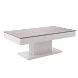 somubi Wohnzimmer Couchtisch,Moderner Grauer Couchtisch aus Holzmaserung,versteckter Stauraum,Sofa-Tische,Büro,Holz-Beistelltisch mit Aufbewahrungsbox