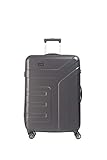 travelite 4-Rad Koffer Größe L mit TSA Schloss, Gepäck Serie VECTOR: Robuster Hartschalen Trolley in stylischen Farben, 072049-04, 77 cm, 103 Liter, anthrazit (grau)