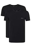 BOSS Hugo 2er Pack NEU T Shirts Rundhals Crew Neck Tee T- Shirt 001 2X schwarz Black M (5) 50