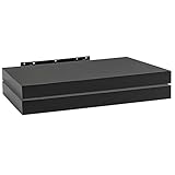 WOLTU RG9368sz-2 2X Wandregal Wandboard Bücherregal Regale für Deko Wandablagen aus MDF Holz, 2er Set Hängeregal Schwarz, 50x23x3,8