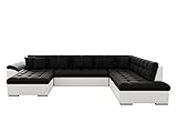 Mirjan24 Eckcouch Ecksofa Niko Bis! Design Sofa Couch! mit Schlaffunktion und Bettkasten! U-Sofa Große Farbauswahl! Wohnlandschaft vom Hersteller (Ecksofa Links, Soft 017 + Porto 36)