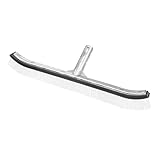 Hemoton Reinigungsbürste für Schwimmbecken, Wand- und Fliesenbürste, 17. 7, poliertes Aluminium, für die Reinigung von Wänden, Fliesen und Böden, Nylon-Borsten, Pool-Bürstenkop