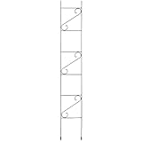 KADAX Rankgitter, Rankhilfe aus Stahl, Kletterhilfe für Garten, Pflanzen, Rosen, Kletterpflanzen, Pflanzengitter, Rankleiter, wetterfestes Spalier, Deko, freistehend, schwarz (Höhe: 180 cm)