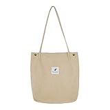 Nircho Handtasche Damen Groß Cord Tasche Damen Casual Handtasche Shopper Damen Chic Schultertasche Henkeltasche Umhängetasche Tasche Crossbody Bag Shopper für Alltag Schulausflug (Weiß2)