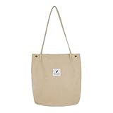 Nircho Handtasche Damen Groß Cord Tasche Damen Casual Handtasche Shopper Damen Chic Schultertasche Henkeltasche Umhängetasche Tasche Crossbody Bag Shopper für Alltag Schulausflug (Weiß2)