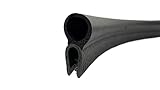 RS76DO PVC Kantenschutz Stahleinlage Dichtungsschlauch EPDM, Klemmbereich 2-5mm, Kantenschutzprofil Schoner Klemm Keder Gummi (3m)