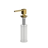 VBChome Gold Seifenspender 320ml Edelstahl Rostfrei Einbau | Spüllmittelspender für Küche 360 Grad Drehbar | Pflegeleicht Einfache Montage Lotionspender in mehreren Farben | Küchenzubehör Top Q