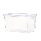 Kühlschrank Aufbewahrungsbox Küche Frische Kastenkasten Transparente Schubladenart Obst- und Gemüseaufbewahrungsbox mit Griff,W