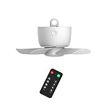 FSLLOVE FANGSHUILIN 5V-Fernbedienungsteuerung USB Deckenventilator-Luftkühler 4 Geschwindigkeitsventilator für Bett Camping (Color : White)