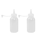 ZSZJ Flasche 2 stücke BBQ Flasche für Öl Ketchup Sauce Dispenser Flaschen Olivenöl Abgabe Flaschen Mayonnaise Squeeze Jar mit Kappe Sichere Werkzeuge Lag