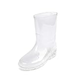 DKSUKO Damen Gummistiefel Gummistiefelette Shorty Stiefel Kurzschaft Regenstiefel Regen Boots Wasserdichte Gartenschuhe EU 35-42 (25 EU, Transparent)