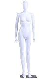 Eurotondisplay FC-7White weiß matt abstrakte Schaufensterpuppe mit Metallplatte Egghead ohne G