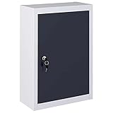 vidaXL Wand Werkzeugschrank Industriedesign Metall Werkstattschrank Hängeschrank Metallschrank Schrank Lochwand Grau Schwarz 40x19x60