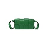 Gürteltasche mit Klappe, verstellbare Handtaschen, für Damen, Brusttasche, modische Crossbody für Damen, PU-Leder, gewebt, Hüftgürtel, Tasche (grün)