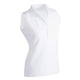 Ladies Elastic Polo Sleeveless - Damen Kurzarm Polo, Größen:M;Farbe:w