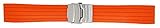 Uhrenarmband Silikon Streifen Orange 24mm Faltschließ