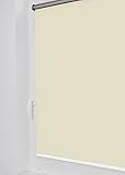 Tom'Shop® Verdunkelungsrollo [Creme, 65cm x 150cm] Seitenzugrollo Thermorollo Klemmrollo Klemmfix ohne Bohren Fensterrollo R