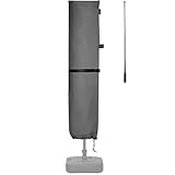 Kingsleeve Sonnenschirm Abdeckung bis Ø 350 cm mit Stab Winterfest Wetterfest Robust Reißfest Groß Wasserabweisend Schutzhülle Plane Abdeckplane G