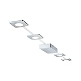 Paulmann LED Deckenleuchte PadLED EcoPad Square 5m Set 4x2 Chromfarben | LEDs fest verbaut 2,2W 238lm warmweiß | 953.49
