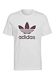 adidas H06637 Trefoil T-Shirt T-Shirt Mens White/Victory Crimson S