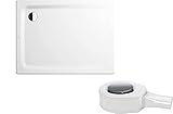 Kaldewei Duschwannen-Set inkl. Superplan 406-1 90 x 120 cm mit Secure Plus alpinweiß matt und Ablaufgarnitur KA 90 4047