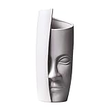 MERIGLARE Kreative Menschliche Halbe Gesichtsvase Blumenvase Niedlicher Schicker Kopf Geformter Vase Nordic Boho Minimalistische Akzent Home Office Decor Mode - Beig