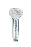 Panasonic Personalcare Es-El8c-G503 Elektrischer Epilierer für Damen – Doppelreihige Scheiben mit 60 Wet & Dry LED-Leuchten 9 Zubehörteile Schwenkkopf flexibel 90 ° Grün/Weiß