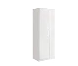 Rauch Möbel Minosa Schrank Garderobenschrank Drehtürenschrank 2-türig, Weiß, inkl. Zubehörpaket Basic 2 Einlegeböden 1 ausziehbarer Kleiderbügelhalter, BxHxT 69x197x41