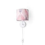 Paco Home Wandlampe Wandleuchte Mit Stecker Und Schalter Flur Lampe Wohnzimmer Abstrakt Pastell Kabellänge 3m E14, Lampenart: Wandleuchte - Weiß, Leuchten Farbe/Größe: Mehrfarbig (Ø18 cm)