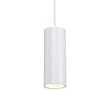 QAZQA - Design Hängelampe | Pendellampe | Pendelleuchte weiß - Tubo | Wohnzimmer | Schlafzimmer | Küche - Aluminium Zylinder - LED geeignet GU10
