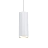 QAZQA - Design Hängelampe | Pendellampe | Pendelleuchte weiß - Tubo | Wohnzimmer | Schlafzimmer | Küche - Aluminium Zylinder - LED geeignet GU10